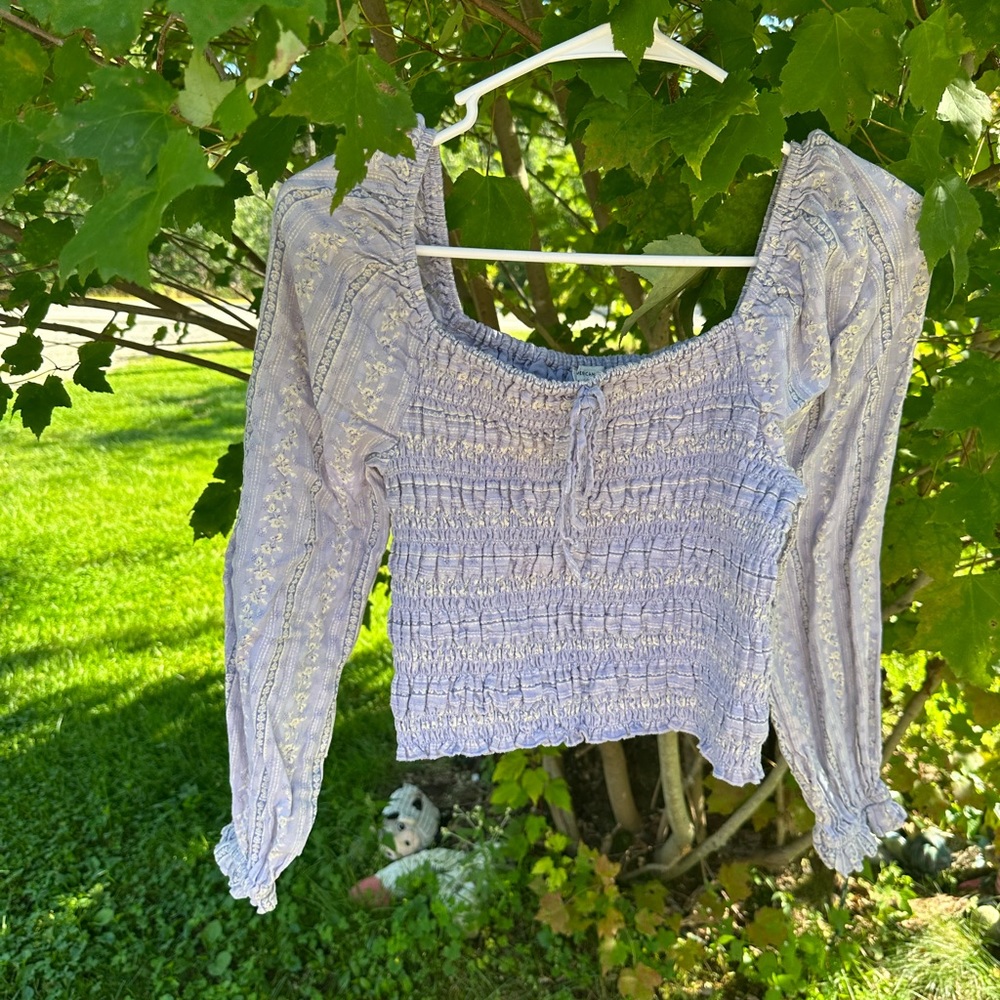 American eagle cropped flower top